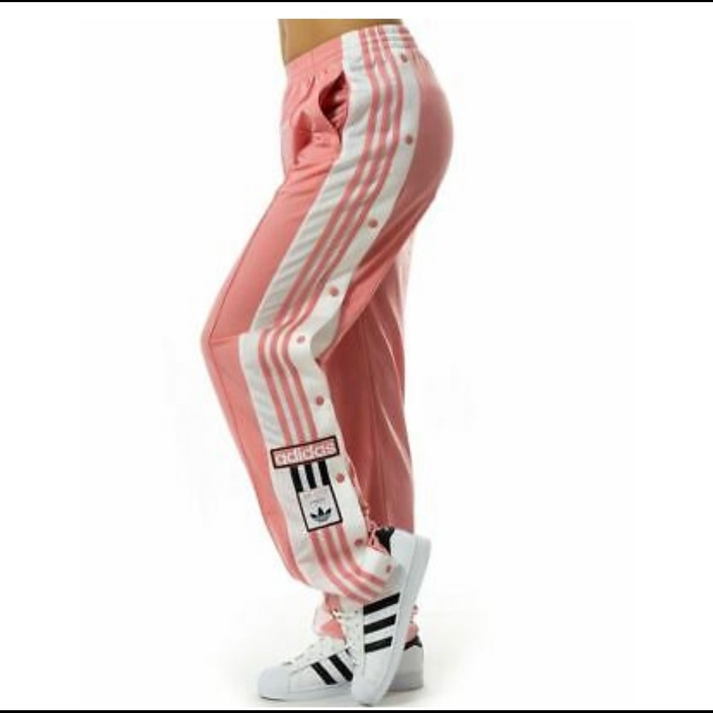 Adidas pink popper track pants